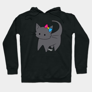 Pansexual Pride Russian Blue Kitty Ear Bow Hoodie